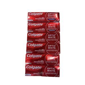 6 Count Colgate Optic White 4.2 oz 4)Clean Mint 2)Clean Mint w/ Baking Soda 7/27